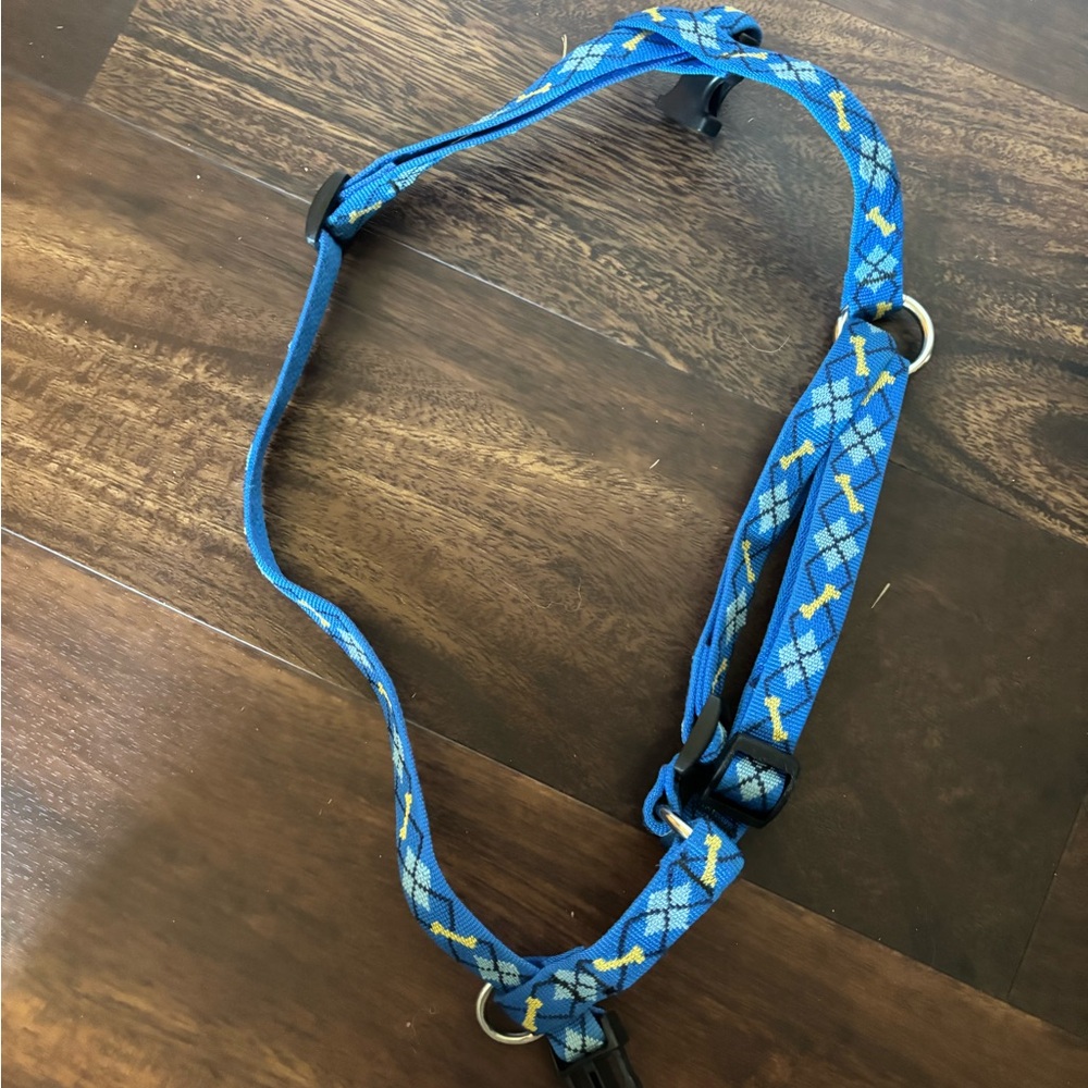 Lupine medium Blue Argyle Dog Harness